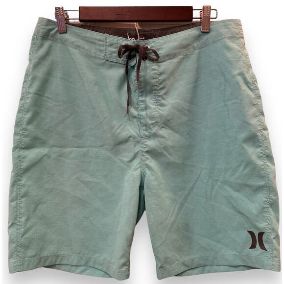 HURLEY Men 32 Green One & Only Cross Dye 8" Inseam Board Shorts Swim Trunks NEW - Picture 3 of 5